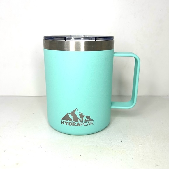 HydraPeak Teal Coloured  Insulated Lidded Travel Mug 14oz - Picture 3 of 8